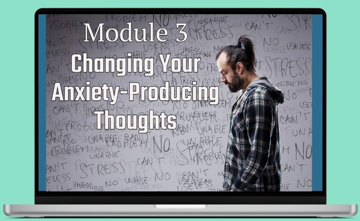 Man with thoughts that are causing him to feel anxious